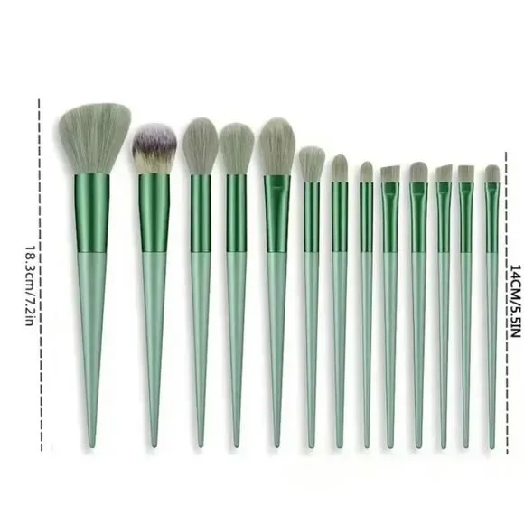 Makeup Brush Kit 13 Brushes with Velour Pouch - Picture 6 of 7